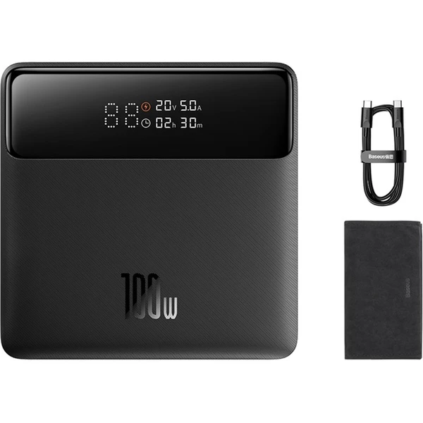 Powerbanka Baseus Blade 20000mAh 100W s digitálnym displejom a káblom USB-C/USB-C biela - Powerbanky - Obrázok 54AE000N01