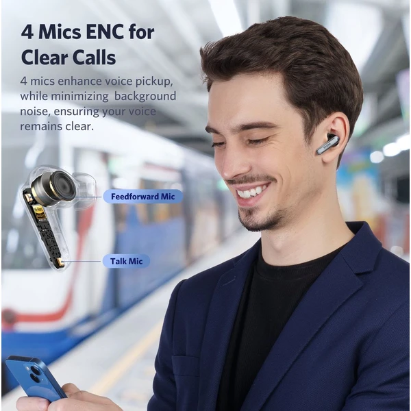 EarFun Air 2 bezdrôtové slúchadlá TW210B TWS čierna - Slúchadlá - Obrázok 54B2000J01