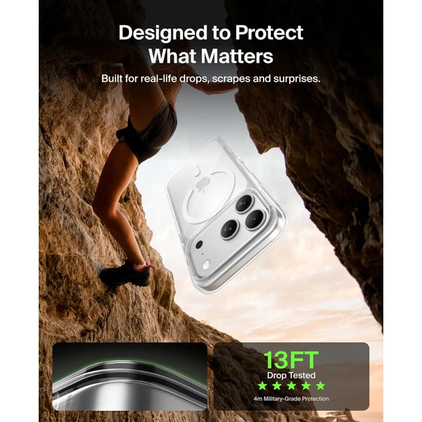 Belkin SheerForce MagSafe kryt iPhone 17 Pro číry - Puzdra - Obrázok 54CN000K01
