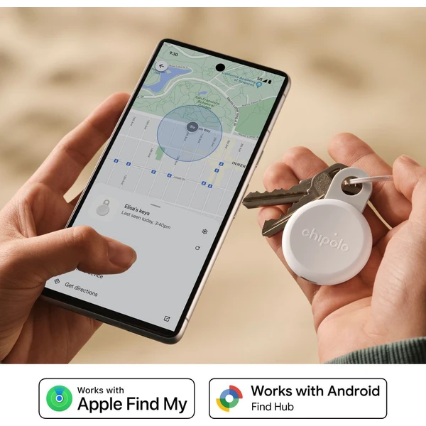 Chipolo LOOP Bluetooth lokátor biely - Lokátory - Obrázok 54DJ000K01