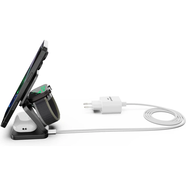 Cubenest SQ312 Fold Pro Qi2 (MagSafe) 3v1 magnetická nabíjačka čierna - Nabíjačky - Obrázok 54PF000N01