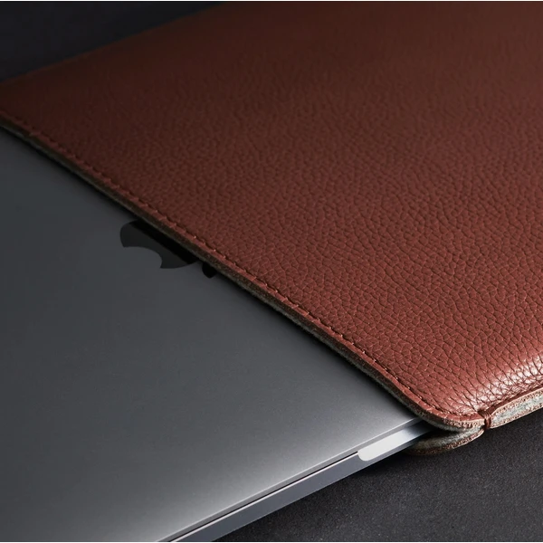 Woolnut kožené púzdro MacBook Pro 13"/MacBook Air 13" hnedé - Puzdra - Obrázok 54SR100501