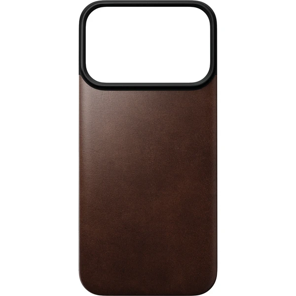 Nomad Magnetic Leather Back (Horween) MagSafe kožený kryt iPhone 18 Pro Rustic Brown - Puzdra - Obrázok 54b8e3a4d042461ca26348b1438c32f0