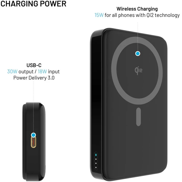 FIXED MagZen 10 Pro Qi2/MagSafe powerbanka, 10000mAh, 15W, čierna - Powerbanky - Obrázok 54d8ad2aa85a4badaa90fd73f16f3bd4