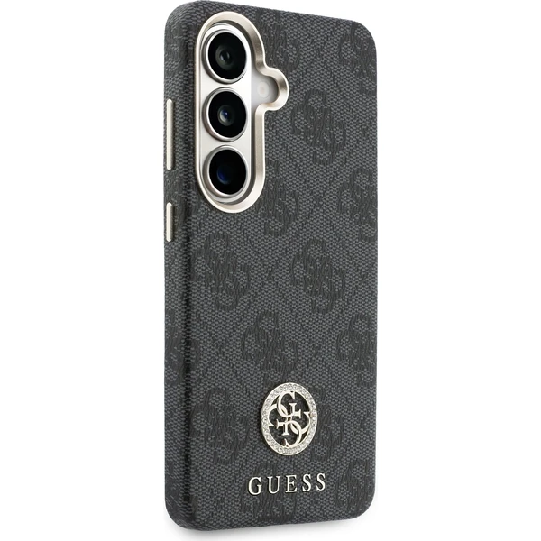 Guess PU Koža 4G Strass Logo Zlatý Rám Magnetický kryt Samsung Galaxy S26 čierny - Puzdra - Obrázok 54e08a167be34d32a51980a7a7774f37