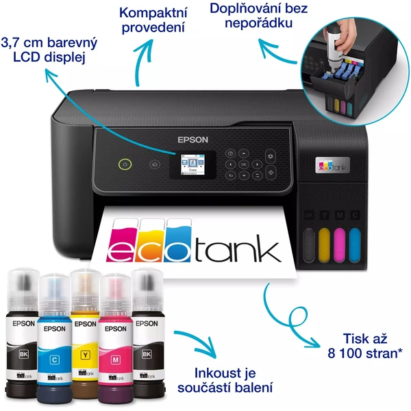 Epson EcoTank L3280 tlačiareň (záruka na 5 rokov po registrácii) - Tlačiarne - Obrázok 54eb42a219c04ee383e3cf7c14c936b4