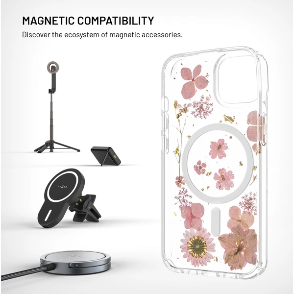 Zadný kryt FIXED MagBloom s podporou MagSafe pre Apple iPhone 13, Pink Blossom - Puzdra - Obrázok 552a4cb4d9434e01a47ff34da1ebdfba