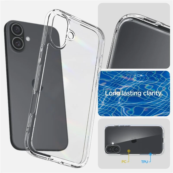 Spigen Crystal Hybrid kryt iPhone 16 crystal clear - Puzdra - Obrázok 552d890a2105471b98fcbe3ef5ff5605