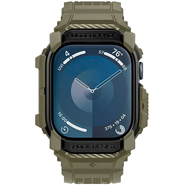 Spigen Rugged Armor Pro remienok s puzdrom Apple Watch 10/11 (46mm) zelený - Remienky - Obrázok 5533ec0ee7904f0c84b12d7eb209b520