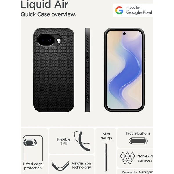 Spigen Liquid Air kryt Google Pixel 10a matná čierna - Puzdra - Obrázok 5541def408b24458a9fd159790a2cdf9