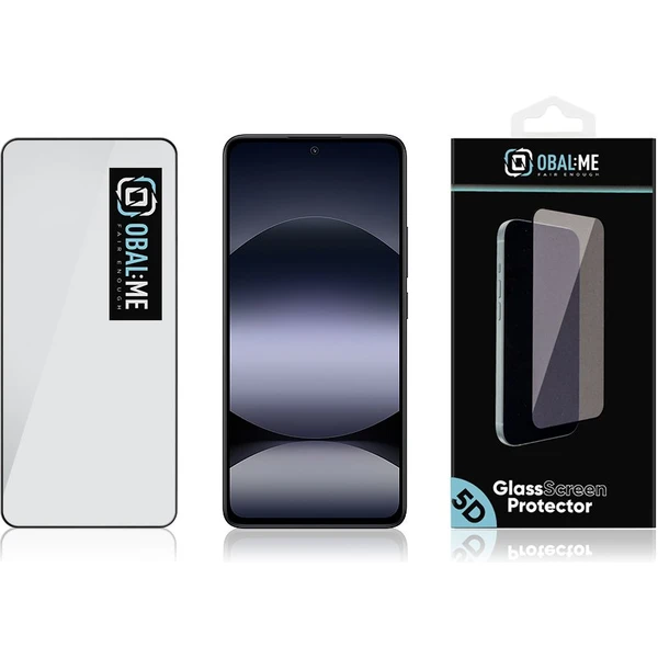 OBAL:ME 5D tvrdené sklo Xiaomi Redmi Note 14 4G/5G/14S/Poco M7 Pre 5G čierne - Ochranné fólie a sklo - Obrázok 5543d2e920a14b0893e8d32b740881f8