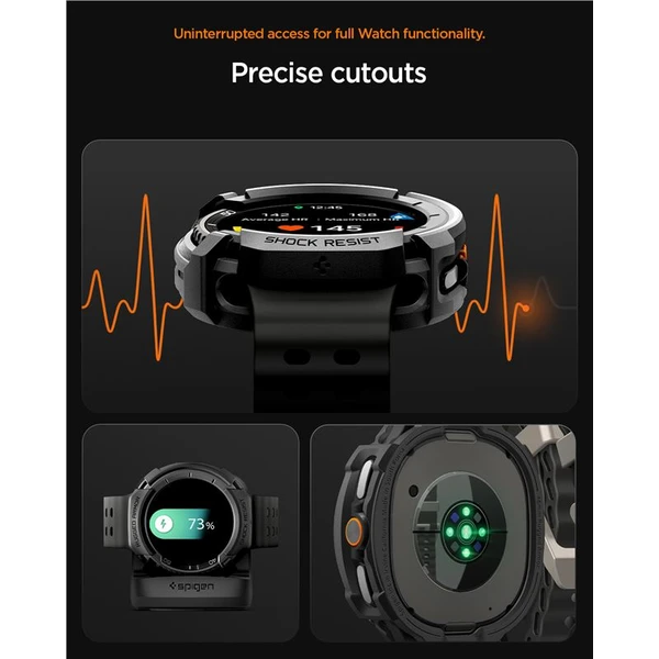 Spigen Rugged Armor kryt Galaxy Watch8 Classic (46mm) matne čierny - Puzdra - Obrázok 554dfb0e628e4158b15272e779e474ab