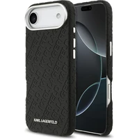 Karl Lagerfeld Grained PU Repeated Logo MagSafe kryt iPhone Air čierny - Puzdra