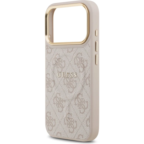 Guess PU Leather 4G Gold Frame MagSafe kryt iPhone 17 Pro ružový - Puzdra - Obrázok 5567218311c84baa8177c9f969d9e20c