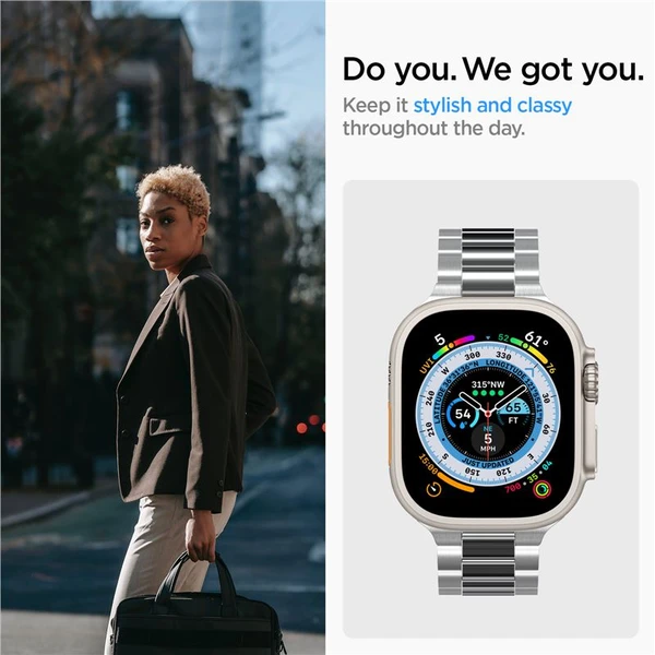 Spigen Modern Fit 316L remienok Apple Watch 49/45/44/42mm strieborný - Remienky - Obrázok 55D5000L01