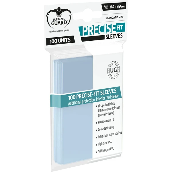 Ultimate Guard Precise-Fit Sleeves obaly na karty 100ks číre (64 x 89 mm) - Obaly na karty - Obrázok 55YB000N01