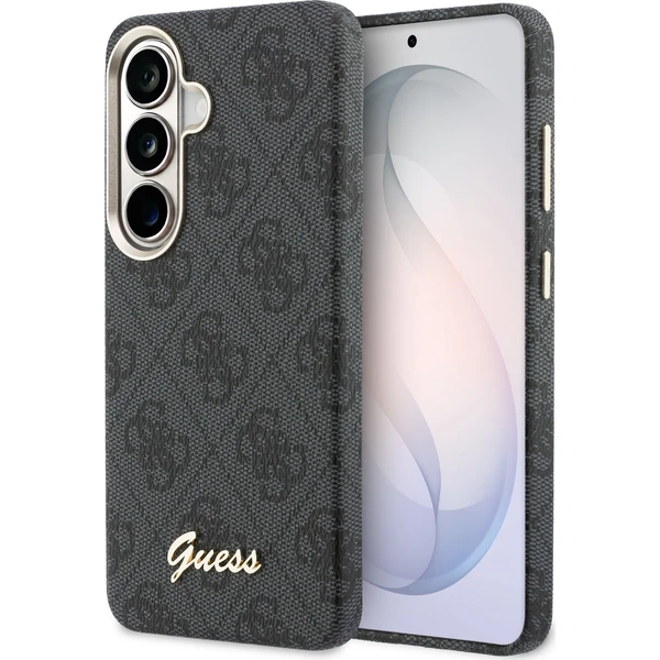 Puzdro Guess PU 4G Script Metal Logo Magnetic pre Samsung Galaxy S26 čierne - Puzdra - Hlavný obrázok