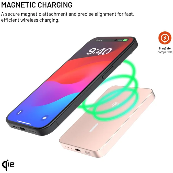 FIXED MagZen 5 Crystal MagSafe/Qi2 powerbanka, 5000mAh, ružová - Powerbanky - Obrázok 55cf2453991944f1be337b6a0b5a9c6a