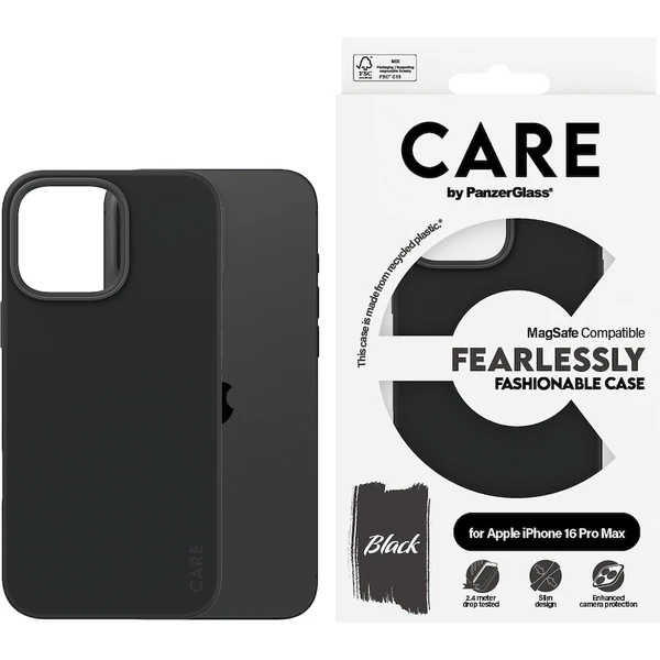 PanzerGlass® CARE kryt Apple iPhone 16 Pro Max MagSafe Fearlessly čierny - Puzdra - Obrázok 5608000P01