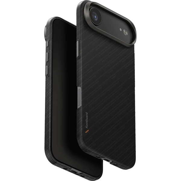 UNIQ Keva Edge MagClick MagSafe kryt iPhone Air Carbon Black - Puzdra - Hlavný obrázok