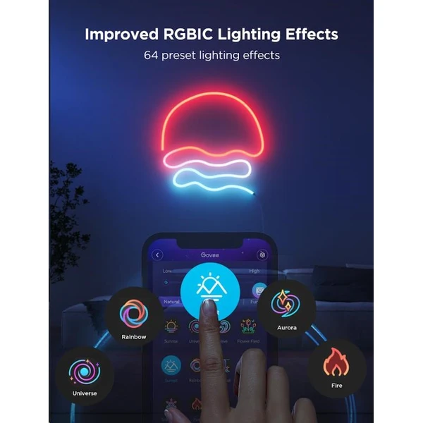 Govee Neon Rope Light 2 Matter ohybný LED pásik RGBIC, 3m - Inteligentné osvetlenie - Obrázok 5637bfd2522c46aa838b952c14e72b0e