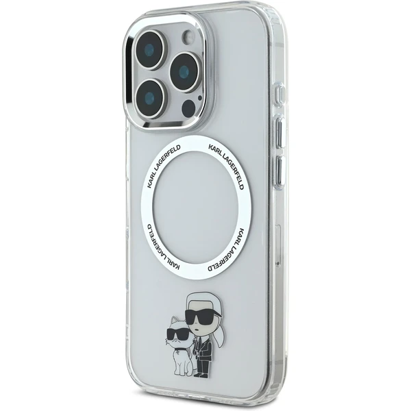 Karl Lagerfeld IML Karl and Choupette MagSafe kryt pre iPhone 16 Pre číry - Puzdra - Obrázok 5639971e447f42798f42e06bdecb0c25