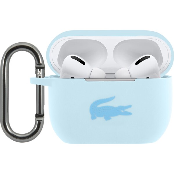 Lacoste Liquid Silicone Glossy Printing Logo puzdro AirPods Pro modré
