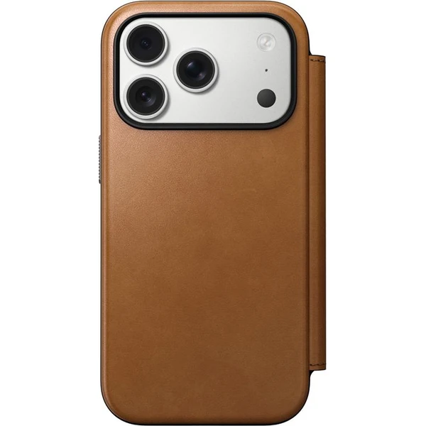 Nomad Modern Leather Folio MagSafe kožené puzdro iPhone 17 Pro English Tan - Puzdra - Obrázok 568cece08daa4fe6b747c92a37badd82