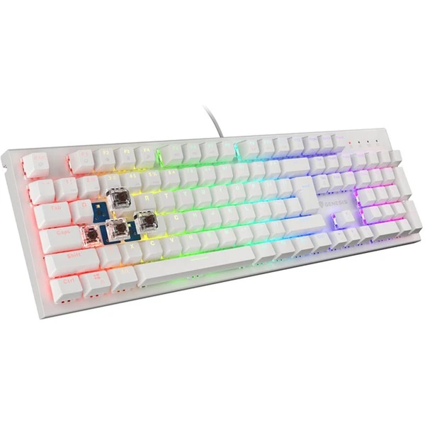 Genesis THOR 303 TKL Outemu Brown mechanická klávesnica CZ/SK biela - Klávesnice - Obrázok 56C6000N01