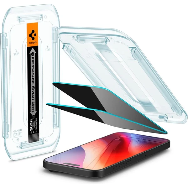 Spigen Glass tR EZ Fit (Privacy) tvrdené sklo iPhone 17 Pro Max/16 Pro Max číre (2 ks) - Ochranné fólie a sklo - Hlavný obrázok