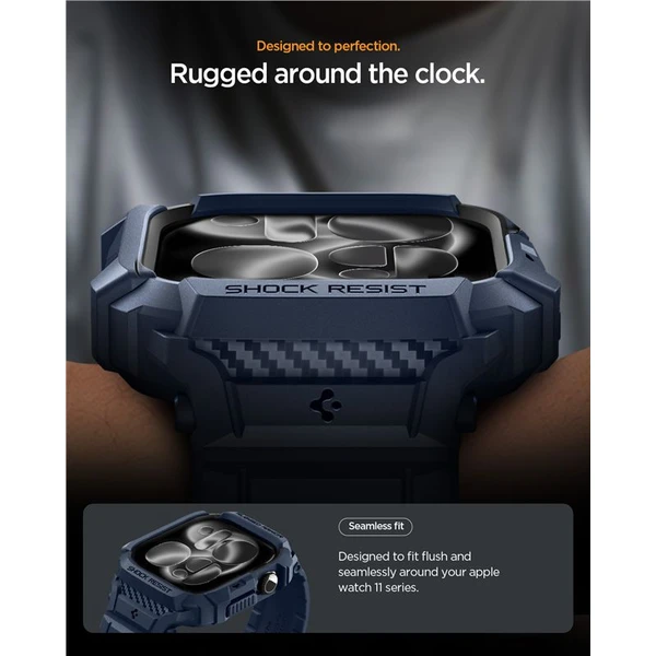 Spigen Rugged Armor Pro 2 puzdro Apple Watch 11 (42mm) navy blue - Puzdra - Obrázok 56b66aee23a94c83bded973bd3af460e