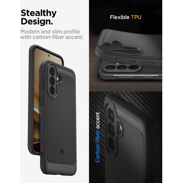 Spigen Rugged Armor kryt Samsung Galaxy A37 5G matná čierna - Puzdra - Obrázok 56bf25d392a34c8897db054e340584a9