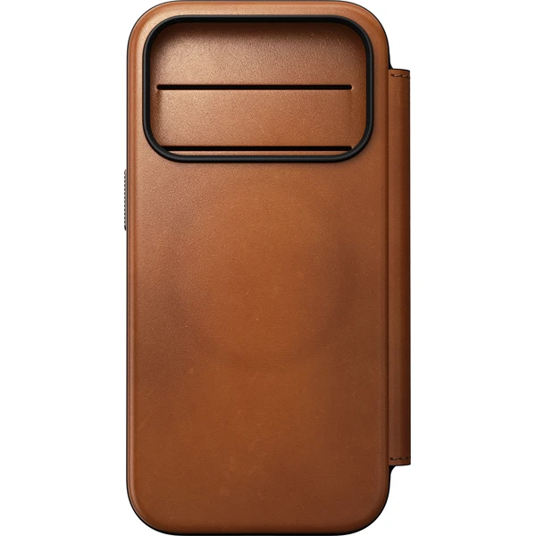 Nomad Modern Leather Folio (Horween) MagSafe kožené puzdro iPhone 17 Pro/18 Pro Saddle - Puzdra - Obrázok 56c40f44928e418ca0bc183534b6845f