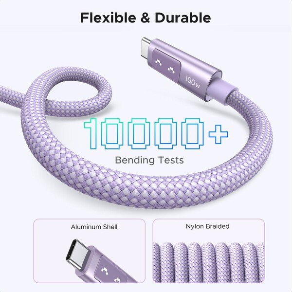UGREEN Uno USB-C/USB-C napájací kábel 100W 2m fialový - Káble a redukcie - Obrázok 56c4ae54988a4bf18fd4c0701e0c6e1b