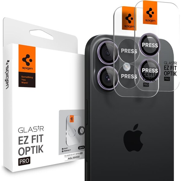 E-shop Spigen Glass TR EZ Fit Optik Pro skla iPhone 17 purple (2 ks)