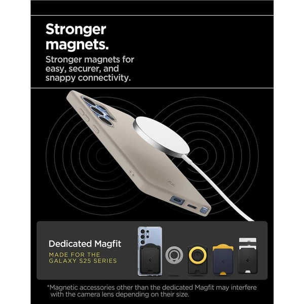 Spigen Silicone Fit MagSafe kryt Samsung Galaxy S25 Ultra prírodný titán - Puzdra - Obrázok 56cd5bfd250f499a8f9fdf581e149181