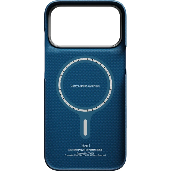 Pitaka Edge Case Argyle MagSafe kryt iPhone 18 Pro Max Abyss Blue - Puzdra - Obrázok 56d446f4cbe54ef983648fc93a99a95b