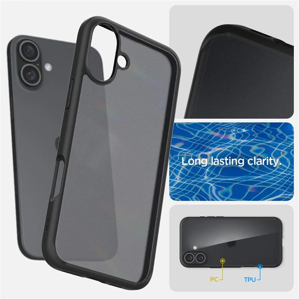 Spigen Ultra Hybrid kryt iPhone 16 frost black - Puzdra - Obrázok 56d4af70ed0b4f41848fdd214becb076