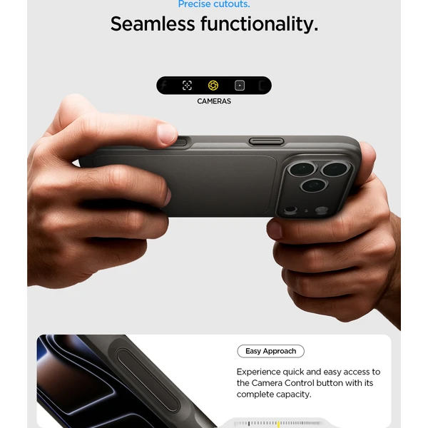 Spigen Thin Fit MagSafe kryt iPhone 18 Pro/17 Pro gunmetal - Puzdra - Obrázok 56dfb4ce640e4568a30f073bf16c172b
