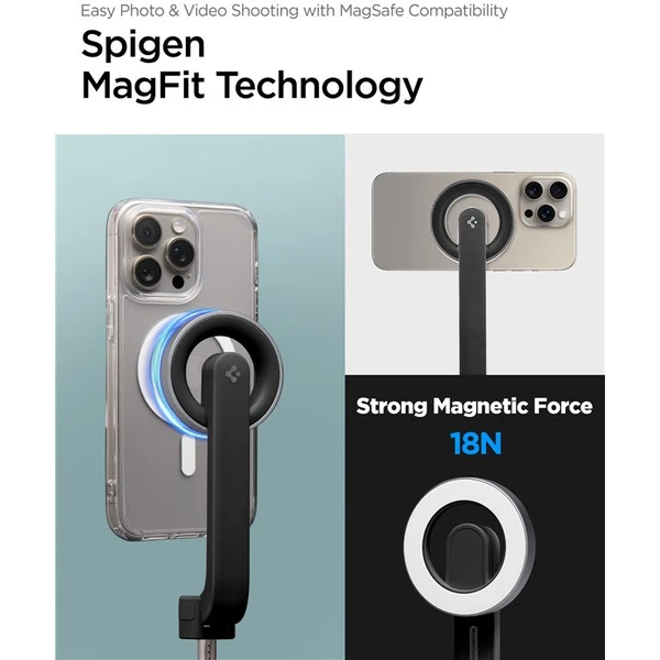 Spigen MagSafe Tripod Selfie Stick čierna - Držiaky - Obrázok 5730b67460a44fd48f1482de7eaacbef
