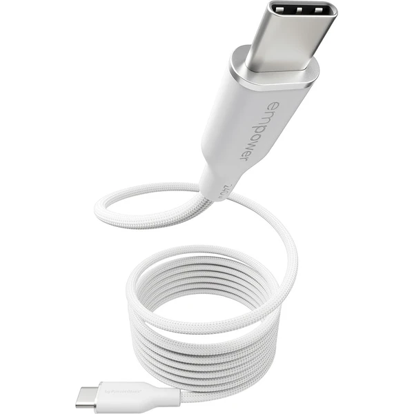 PanzerGlass USB-C/USB-C magnetický napájací kábel 240W 1,5m biely - Káble a redukcie - Obrázok 573J000K01