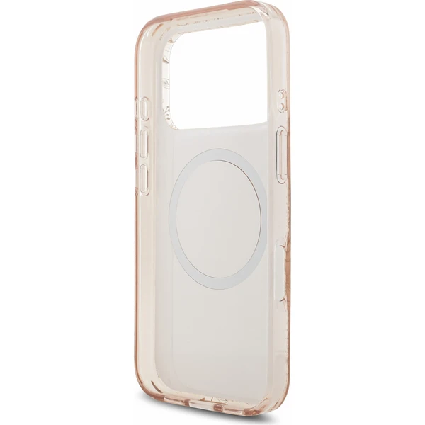 Guess IML Flowers Allover Strap MagSafe Zadný kryt pre iPhone 18 Pro Pink - Puzdra - Obrázok 573b3e986ac34adfa156c251c0269677