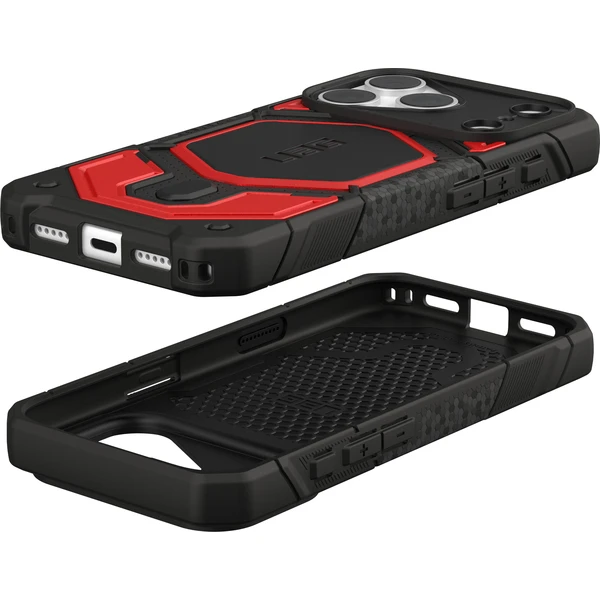 UAG Monarch Pro MagSafe kryt iPhone 18 Pro/17 Pro čierny/červený - Puzdra - Obrázok 57421ce6c224497b88aef891eaac8a40