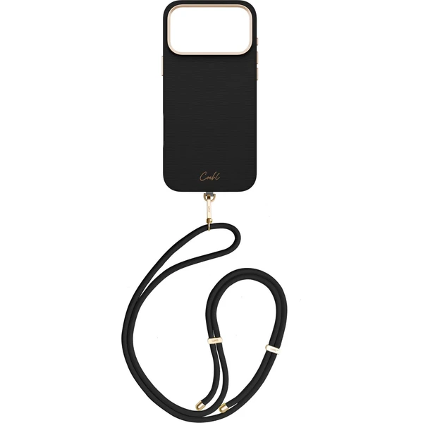 UNIQ Coehl Mirelle MagSafe kryt s pútkom iPhone 17 Pro Max Ebony - Puzdra - Obrázok 574d0777f05344de80e0119bdf904414