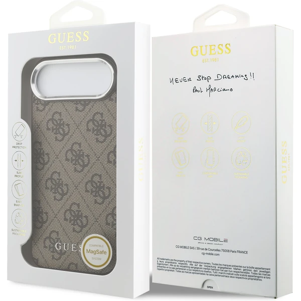Guess 4G MagSafe kryt iPhone Air hnedý - Puzdra - Obrázok 57701cc7dc2d4eb99b0daaa8cee78e21