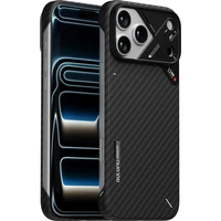 Aulumu A17 Aramidové vlákno MagSafe kryt iPhone 17 Pro Max Black - Puzdra