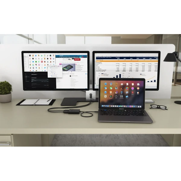i-tec USB-C/2x DisplayPort redukcia čierna - Káble a redukcie - Obrázok 57AS100501