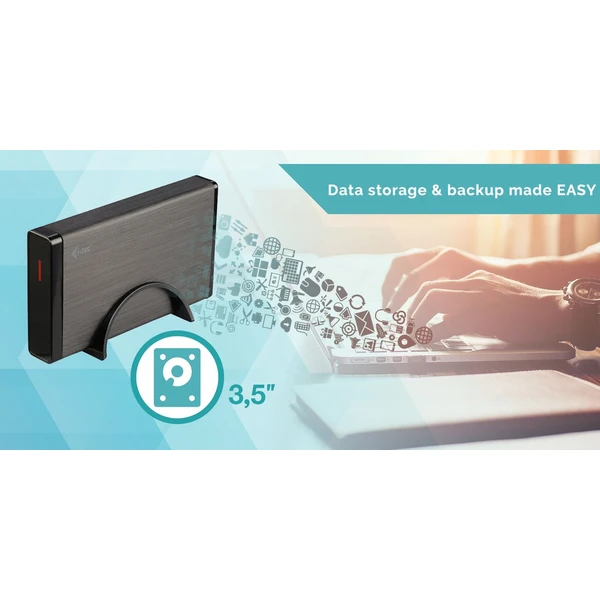 i-tec MYSAFE Advanced 3,5" USB 3.0 hliníkový externý box - Externé boxy - Obrázok 57RWE00101