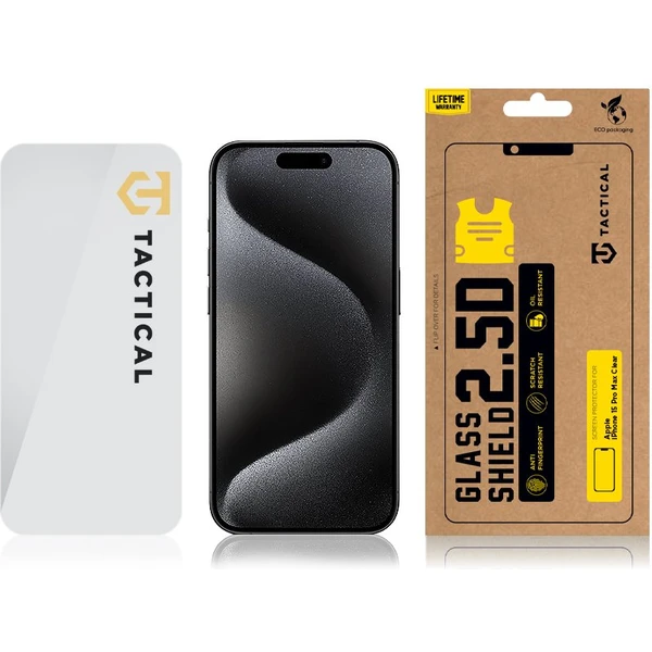Tactical Glass Shield 2.5D sklo pre Apple iPhone 15 Pro číre - Ochranné fólie a sklo - Obrázok 57S5000701