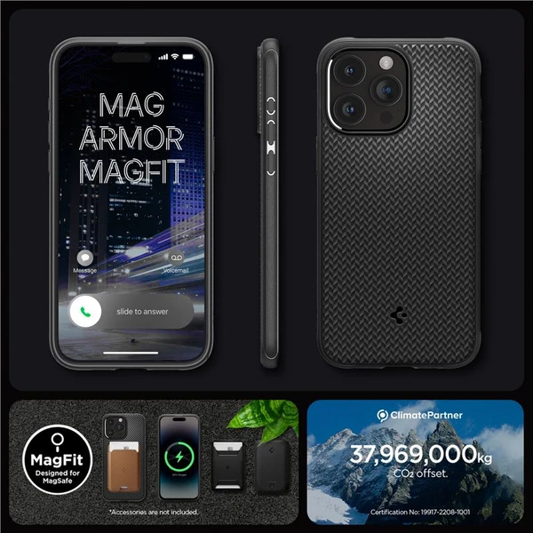Spigen Mag Armor MagFit kryt iPhone 15 Pre matne čierny - Puzdra - Obrázok 57W8000601